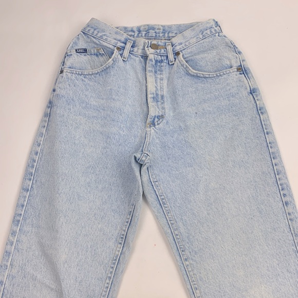 Vintage Lee Light wash denim tapered Jeans Size 7 medium Cotton Retro - Picture 7 of 16